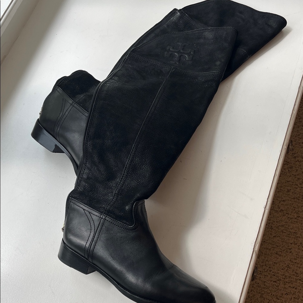 Tory Burch black boots. Excellent condition